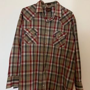 Western pearl snap shirt.